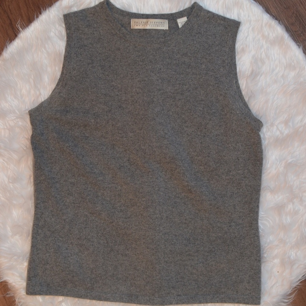 Valerie Stevens Two-Ply Cashmere tank